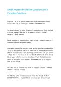 OMSA Practice Final Exam Questions With Complete Solutions&period;