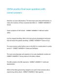 OMSA practice final exam questions with correct answers