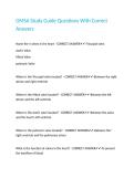 OMSA Study Guide Questions With Correct Answers