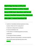 Nephrology Nursing Certification  Commission &lpar;NNCC&rpar; Certified Dialysis  Nurse &lpar;CDN&rpar; Exam Questions and Correct  Answers &lpar;Verified Answers&rpar; Plus Rationales  2026 Q&A &vert; Instant Download Pdf