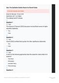 PSYC 810&vert; Quiz&colon; Five Qualitative Studies Results for Shoneil Guidry&vert; Questions and answers &vert; Updated RATED A&plus; &vert; 2026&vert;Liberty University