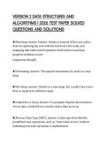 VERSION 2 DATA STRUCTURES AND  ALGORITHMS I 2026 TEST PAPER SOLVED  QUESTIONS AND SOLUTIONS