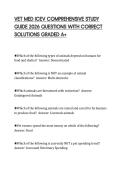 VET MED ICEV COMPREHENSIVE STUDY  GUIDE 2026 QUESTIONS WITH CORRECT  SOLUTIONS GRADED A&plus;