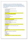 CRIMINAL LAW EXAM NEWEST UPDATE 2026  QUESTIONS FROM ACTUAL EXAM 200 QUESTIONS  AND VERIFIED ANSWERS INSTANT PDF DOWNLOAD  GRADED A&plus;