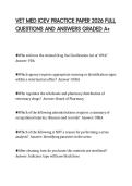 VET MED ICEV PRACTICE PAPER 2026 FULL  QUESTIONS AND ANSWERS GRADED A&plus;