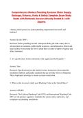 Comprehensive Modern Plumbing Systems&colon; Water Supply&comma;  Drainage&comma; Fixtures&comma; Vents & Safety Complete Exam Study  Guide with Rationale Answers Already Graded A&plus; with  Experts