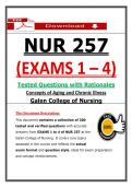 NUR 257 Study Guide Exams 1&ndash;4 &lpar;PDF&rpar; &vert; 2026 Geriatric NCLEX Questions &vert; Review