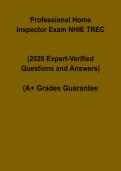 NHIE TREC Professional Home Inspector Exam Questions and Answers PDF &vert; Texas License Practice Test Prep