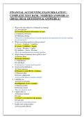 FINANCIAL ACCOUNTING EXAM 2026 LATEST &vert;  COMPLETE TEST BANK &vert; VERIFIED ANSWERS A&plus;  &lpar;200 Q&rpar; &vert; REAL QUESTIONS & ANSWERS A&plus;