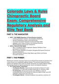 2026&sol;2027 Elite Colorado Chiropractic Board Exam Laws & Rules&colon; Primer & Test Bank
