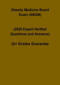 ABOM 2026 Exam Questions and Answers PDF &vert; Obesity Medicine Board Certification Practice Test & Prep Guide