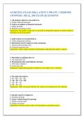 AUDITING EXAM 2026 LATEST UPDATE &vert; VERIFIED  ANSWERS &vert; REAL 200 EXAM QUESTIONS