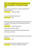 PHT 414 Embalming III Assessment -6 Exam Questions & Answers &lpar;Grade A&plus;&rpar;&period;docx