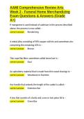 AAMI Comprehensive Review Arts Week 2 - Funeral Home Merchandizing Exam Questions & Answers &lpar;Grade A&plus;&rpar;&period;docx