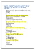 PROJECT MANAGEMENT FINAL EXAM 2026 &vert; REAL PMPSTYLE QUESTIONS &vert; VERIFIED ANSWERS 400 VERIFIED  QUESTIONS & DETAILED RATIONALES FOR TOP  PERFORMANCE