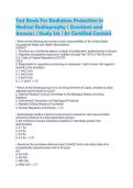 Test Bank For Radiation Protection in Medical Radiography &vert; Questions and Answers &vert; Study Set &vert; A&plus; Certified Content