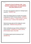 Workday Pro Payroll Certification 2026 &ndash; Exam  Questions&comma; Verified Answers&comma; and Payroll Module  Study Material&vert;&vert;Newest Exam&excl;