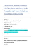 Certified Clinical Hemodialysis Technician  &lpar;CCHT&rpar; Examination Questions and Correct  Answers &lpar;Verified Answers&rpar; Plus Rationales  2026 Q&A &vert; Instant Download Pdf