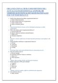 ORGANIZATIONAL BEHAVIOR MIDTERM 2026 &vert;  ACTUAL EXAM QUESTIONS & ANSWERS 400  VERIFIED QUESTIONS & DETAILED RATIONALES  FOR TOP PERFORMANCE