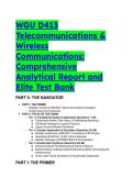 WGU D413 Telecommunications and Wireless Communications&colon; Elite Test Bank & Comprehensive Exam Prep 2026&sol;2027