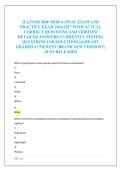 ILLINOIS BOF MOD A FINAL EXAM AND  PRACTICE EXAM 2026&sol;2027 WITH ACTUAL  CORRECT QUESTIONS AND VERIFIED  DETAILED ANSWERS &vert;CURRENTLY TESTING  QUESTIONS AND SOLUTIONS&vert;ALREADY  GRADED A&plus;&vert;NEWEST &vert;BRAND NEW VERSION&excl;&excl;&vert;  &vert;JUST RELEASED 