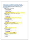 PRINCIPLES OF MARKETING EXAM 2026 LATEST &vert;  VERIFIED QUESTIONS & ANSWERS &vert; A&plus; 400 VERIFIED  QUESTIONS & DETAILED RATIONALES FOR TOP  PERFORMANCE