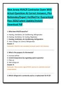 New Jersey HVACR Contractor Exam With Actual Questions & Correct Answers&comma; Plus Rationales&sol;Expert Verified For Guaranteed Pass 2026&sol;Latest Update&sol;Instant Download Pdf