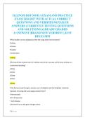 ILLINOIS BOF MOD A EXAM AND PRACTICE  EXAM 2026&sol;2027 WITH ACTUAL CORRECT  QUESTIONS AND VERIFIED DETAILED  ANSWERS &vert;CURRENTLY TESTING QUESTIONS  AND SOLUTIONS&vert;ALREADY GRADED  A&plus;&vert;NEWEST &vert;BRAND NEW VERSION&excl;&excl;&vert; &vert;JUST  RELEASED 