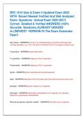BSC 1010 Quiz & Exam 4 Updated Exam 2026  WITH  Recent Newest Verified And Well Analyzed  Exam  Questions  &lpar;Actual Exam 2026-2027&rpar;  Correct  Detailed & Verified ANSWERS &lpar;100&percnt;  Accurate  Solutions&rpar; ALREADY GRADED  A&plus;&vert;&vert;NEWEST  VERSION Of The Exam Guarantee 