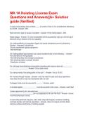 MA 1A Hoisting License Exam Questions and Answers&vert;&vert;A&plus; Solution guide &lpar;Verified&rpar;