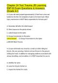 Chapter 24 Test Trauma JB Learning EMT-B Exam Questions & Answers &lpar;Grade A&plus;&rpar;&period;docx