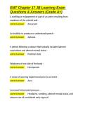 EMT Chapter 17 JB Learning Exam Questions & Answers &lpar;Grade A&plus;&rpar;&period;docx
