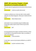 AEMT JB Learning Chapter 1 Exam Questions & Answers &lpar;Grade A&plus;&rpar;&period;docx