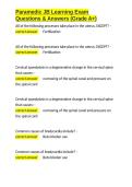Paramedic JB Learning Exam Questions & Answers &lpar;Grade A&plus;&rpar;&period;docx