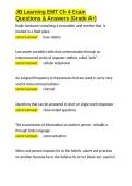 JB Learning EMT Ch 4 Exam Questions & Answers &lpar;Grade A&plus;&rpar;&period;docx