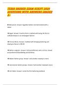 TEXAS BARBER EXAM SCRIPT 2026 QUESTIONS WITH ANSWERS GRADED A&plus; 