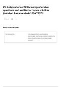 KY Jurisprudence EXAM comprehensive questions and verified accurate solution &lpar;detailed & elaborated&rpar; 2026 TEST&excl;&excl;