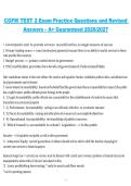 CGFM Test 2 Certified Government Financial Manager 2026&sol;2027 Exam Practice Questions with Revised Answers