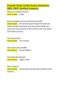 Drywall Study Guide Exam Questions With 100- Verified Answers&period;docx