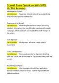 Drywall Exam Questions With 100- Verified Answers&period;docx