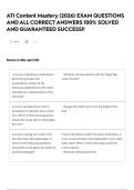 ATI Content Mastery &lpar;2026&rpar; EXAM QUESTIONS AND ALL CORRECT ANSWERS 100&percnt; SOLVED AND GUARANTEED SUCCESS&excl;&excl;