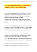 PN PHARMACOLOGY FINAL PAPER 2026 SOLVED QUESTIONS GRADED A&plus; 