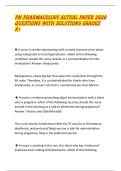 PN PHARMACOLOGY ACTUAL PAPER 2026 QUESTIONS WITH SOLUTIONS GRADED A&plus;