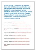 NSG 2610 Exam 1 Study Guide &lpar;XL&rpar; Updated  Exam 2026 WITH  Recent Newest Verified And  Well Analyzed Exam  Questions  &lpar;Actual Exam  2026-2027&rpar; Correct  Detailed & Verified  ANSWERS &lpar;100&percnt; Accurate  Solutions&rpar; ALREADY  GRADED A&plus;&vert;&vert;NEWEST  VERSION Of The Exam 