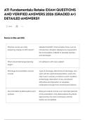 ATI Fundamentals Retake EXAM QUESTIONS AND VERIFIED ANSWERS 2026 &lpar;GRADED A&plus;&rpar; DETAILED ANSWERS&excl;&excl;