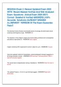 NSG5544 Exam 2&colon; Newest Updated Exam 2026  WITH  Recent Newest Verified And Well Analyzed  Exam  Questions  &lpar;Actual Exam 2026-2027&rpar;  Correct  Detailed & Verified ANSWERS &lpar;100&percnt;  Accurate  Solutions&rpar; ALREADY GRADED  A&plus;&vert;&vert;NEWEST  VERSION Of The Exam Guarantee 