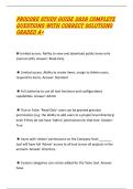 PROCORE STUDY GUIDE 2026 COMPLETE QUESTIONS WITH CORRECT SOLUTIONS GRADED A&plus; 