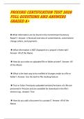 PROCORE CERTIFICATION TEST 2026 FULL QUESTIONS AND ANSWERS GRADED A&plus;