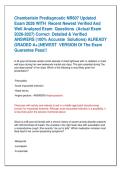 Chamberlain Prediagnostic NR607 Updated  Exam 2026 WITH  Recent Newest Verified And  Well Analyzed Exam  Questions  &lpar;Actual Exam  2026-2027&rpar; Correct  Detailed & Verified  ANSWERS &lpar;100&percnt; Accurate  Solutions&rpar; ALREADY  GRADED A&plus;&vert;&vert;NEWEST  VERSION Of The Exam  