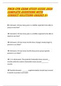 PNCB CPN EXAM STUDY GUIDE 2026 COMPLETE QUESTIONS WITH CORRECT SOLUTIONS GRADED A&plus; 